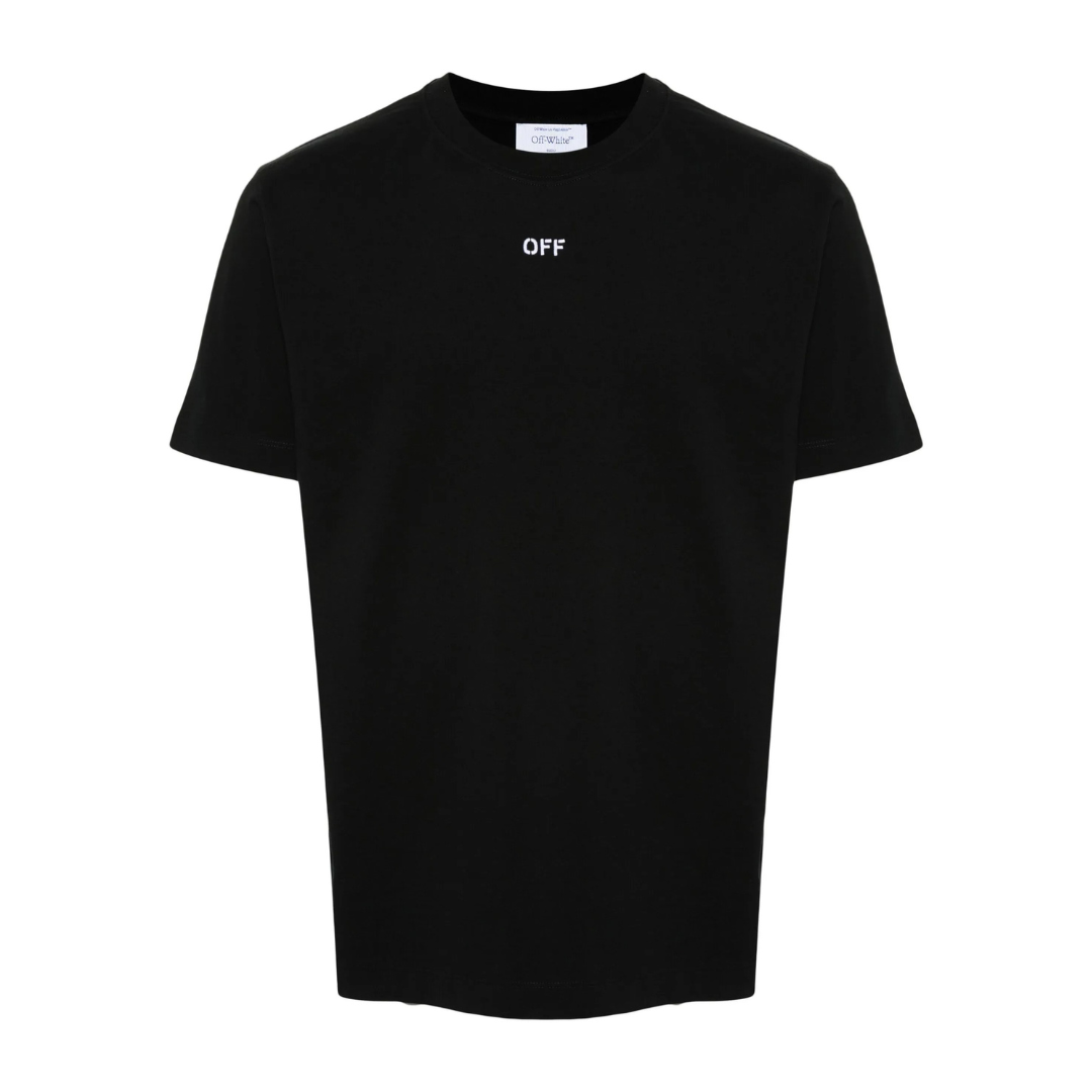 1-3.png OFF-WHT T-shirt Embroidered Logo Print Black - Image 1