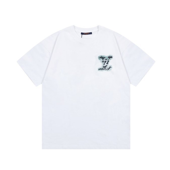 1-75.jpg LV T-shirt White Green - Image 1