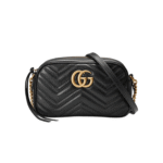 BORSA A SPALLA DONNA GG MARMONT MATELASSÉ PICCOLA NERO