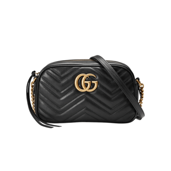 BORSA A SPALLA DONNA GG MARMONT MATELASSÉ PICCOLA NERO