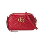 BORSA A SPALLA DONNA GG MARMONT MATELASSÉ PICCOLA ROSSO