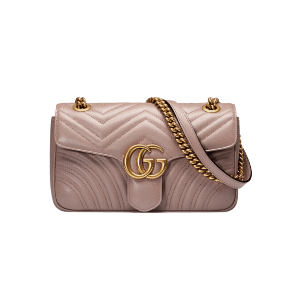 BORSA A SPALLA DONNA LOGO GG MARMONT PICCOLA IN PELLE COLORE CIPRIA