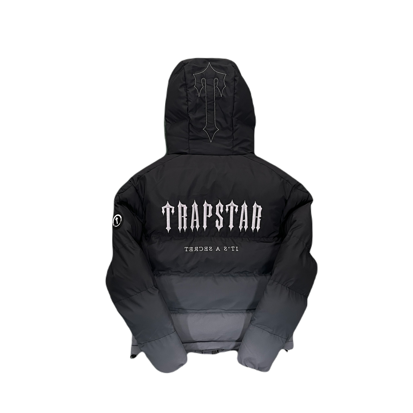 7a54c365.png DECODED 2022 HOODED PUFFER-BLACK GRADIENT - Image 1