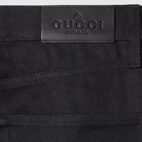 860844_XDDFZ_1000_012_100_0000_Light-pantaloni-in-denim-di-cotone-con-dettaglio-morsetto.jpg GG DEMIN IN COTONE CON DETTAGLIO MORSETTO - Image 1