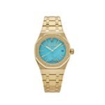 AP Royal Oak Selfwinding 15550BA.OO.1356BA.01 Yellow Gold Blue Turquoise Dial