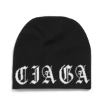 BLNCG All-around Blackletter Beanie in Black White