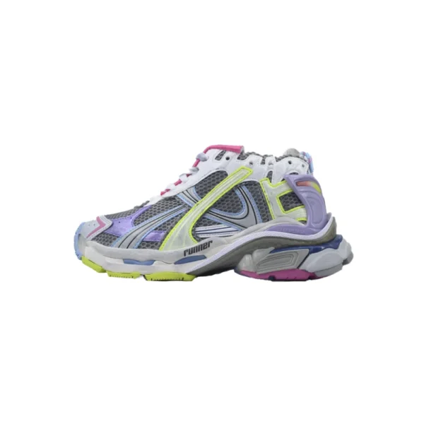 BLNCG Runner Sneaker Pink Purple And Fluorescent Green