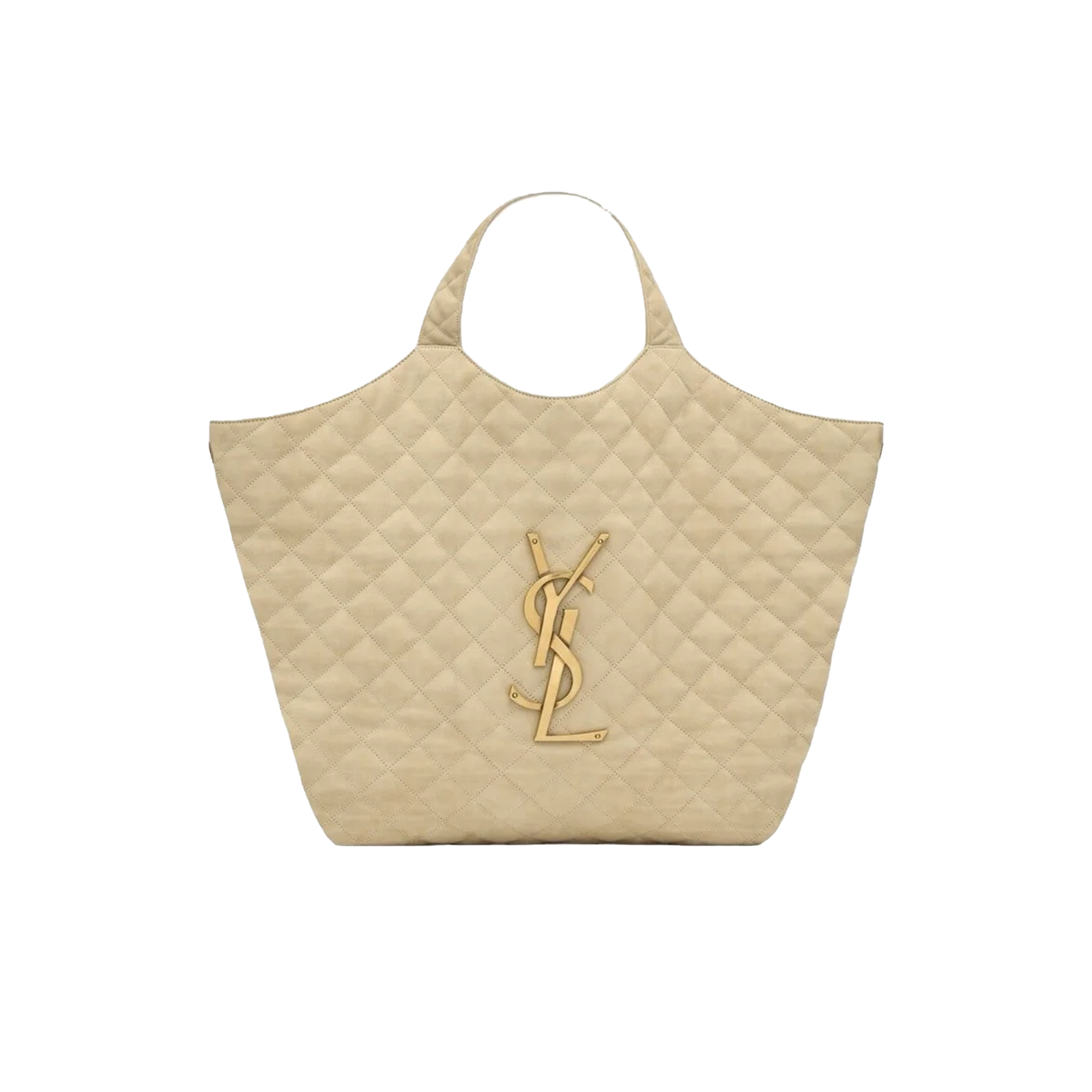 BORSA-ICARE-GRANDE-BEIGE-LOGO-ORO.png YSL BAG - Image 1