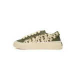 CD Sneaker Khaki Smooth Calfskin Oblique Raised Embroidery