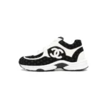 CH CC Embossed Logo Black White Suede