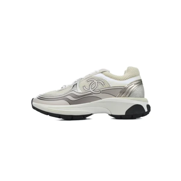 CH Fabric Laminated Low Top Sneakers Rose Gold