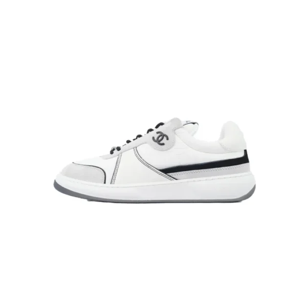 CH Suede Calfskin White Light Grey Low Top Sneakers