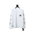 CHRM HRTS Back Damaged Horseshoe Crewneck Long Sleeve T Shirt White