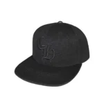 CHRM HRTS CH Cross Flat Snapback Hat Triple Black