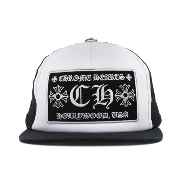 CHRM HRTS CH Hollywood Trucker Hat Black White