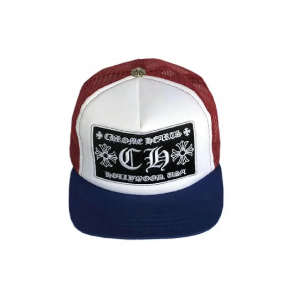 CHRM HRTS CH Hollywood Trucker Hat Red White Blue