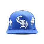 CHRM HRTS Cross Patch Baseball Hat Blue