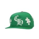 CHRM HRTS Cross Patch Baseball Hat Green