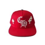 CHRM HRTS Cross Patch Baseball Hat Red