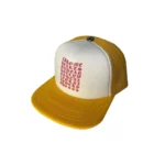 CHRM HRTS Eyechart Trucker Hat Yellow White