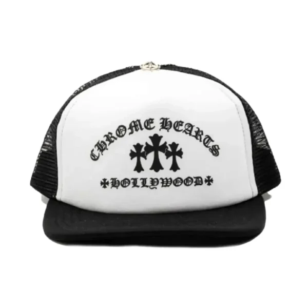 CHRM HRTS Hollywood Cross King Taco Trucker Cap Black White