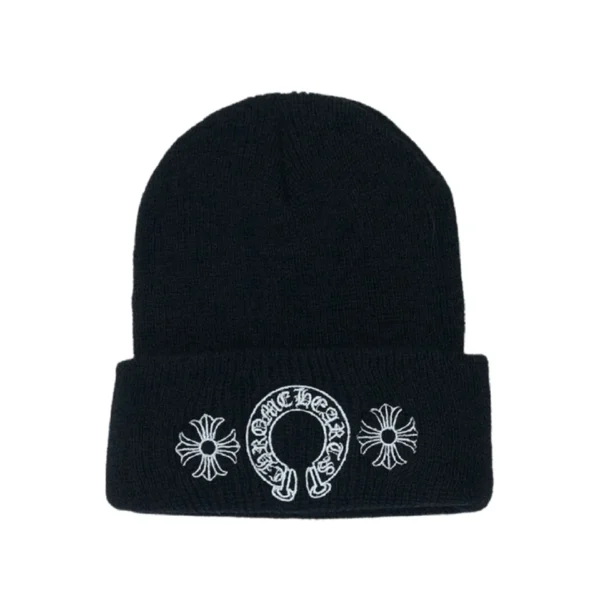 CHRM HRTS Horse Shoe Beanie Black