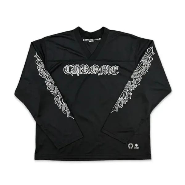 CHRM HRTS Long Sleeve Hockey Jersey Black