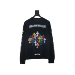 CHRM HRTS Multicolor Scroll Printed Logo Long Sleeves T shirt Black