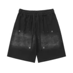 CHRM HRTS Rhinestone Drawstring Casual Versatile Shorts