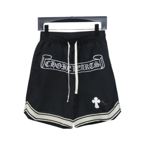 CHRM HRTS Sanskrit Embroidery Shorts Black