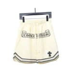 CHRM HRTS Sanskrit Embroidery Shorts Cream