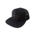 CHRM HRTS Triple Cross Black Leather Patch Black Hat