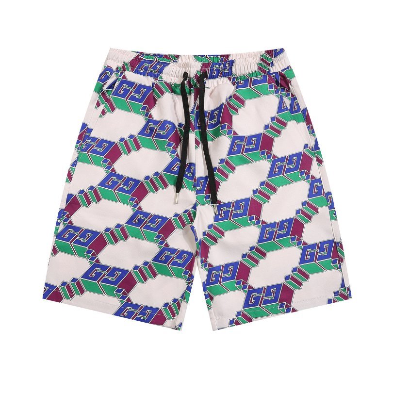 DFBD-2-1.jpg GG Shorts Multicolor Pattern Drawstring - Image 1