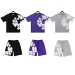 DNM TRS Big Cotton Wreath Short Summer Coordinated Set