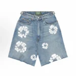 DT x LVS Cotton Wreath Jean Short Light Wash