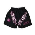HLSTR Waxed Nylon Athletic Shorts Black
