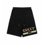 GG Shorts Logo Print Black