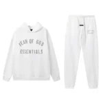 FOG ESNTLS Fleece II Hoodie and Sweatpant Set White