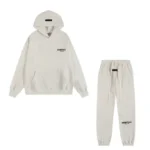 FOG ESNTLS Hoodie and Sweatpant Set Light Oatmeal