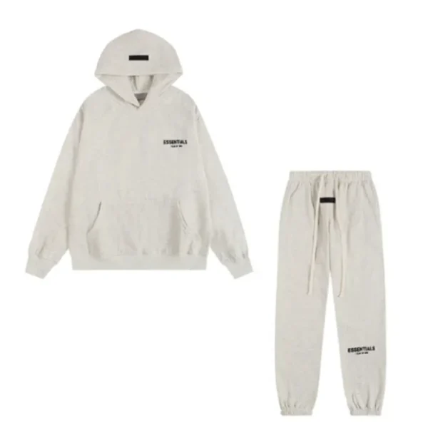FOG ESNTLS Hoodie and Sweatpant Set Light Oatmeal