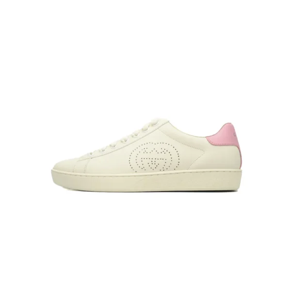GC Ace Perforated Interlocking G White Pink