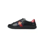 GC Ace Sneaker Black Leather With Bee