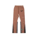 GD Painted Flare Sweat Pants Brown
