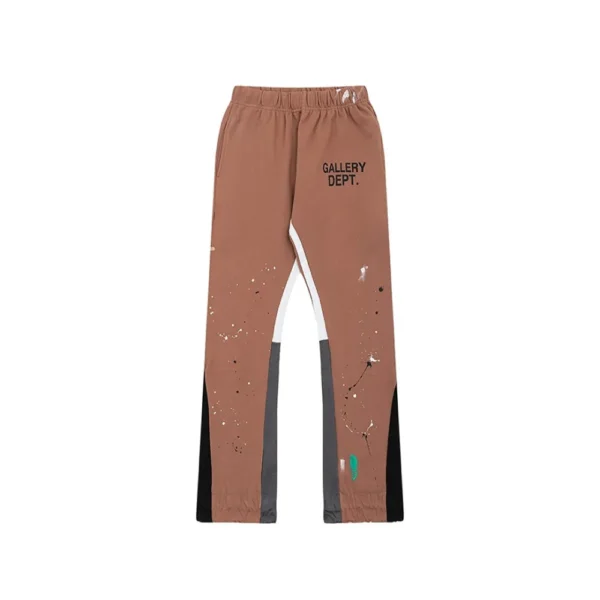 GD Painted Flare Sweat Pants Brown