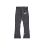 GD Painted Flare Sweat Pants Gray-Blue Patchwork