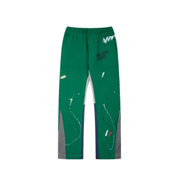 GD Painted Flare Sweat Pants Green