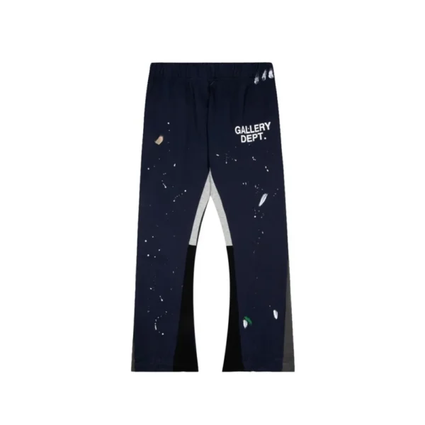 GD Painted Flare Sweat Pants Navy Blue