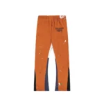 GD Painted Flare Sweat Pants Orange-Blue Patchwork