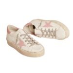 GG Hi Star with suede star and old rose leather heel tab