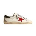 GGS Red Suede Star and Green Leather Heel Tab